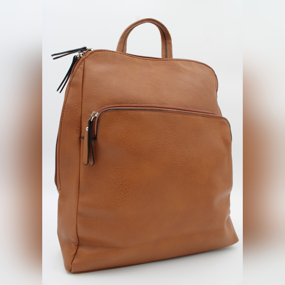 SevenDays Lifestyle & Dreams Brown Vegan Leather Backpack - Picture 1 of 11